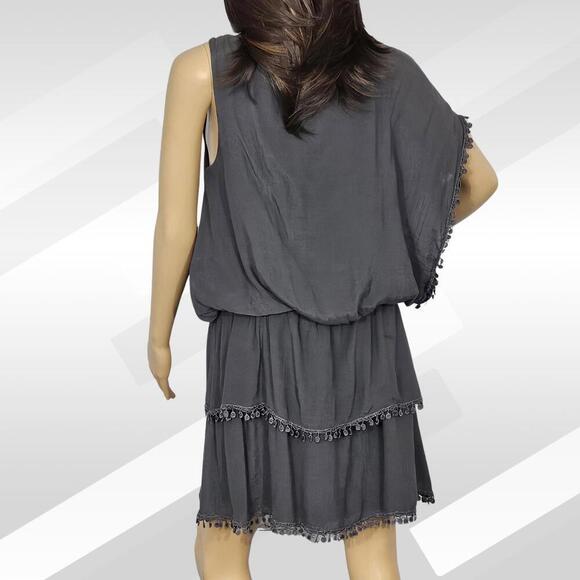 2/$20 Ya Los Angeles Black Ruffle Dress Size M - Picture 2 of 5